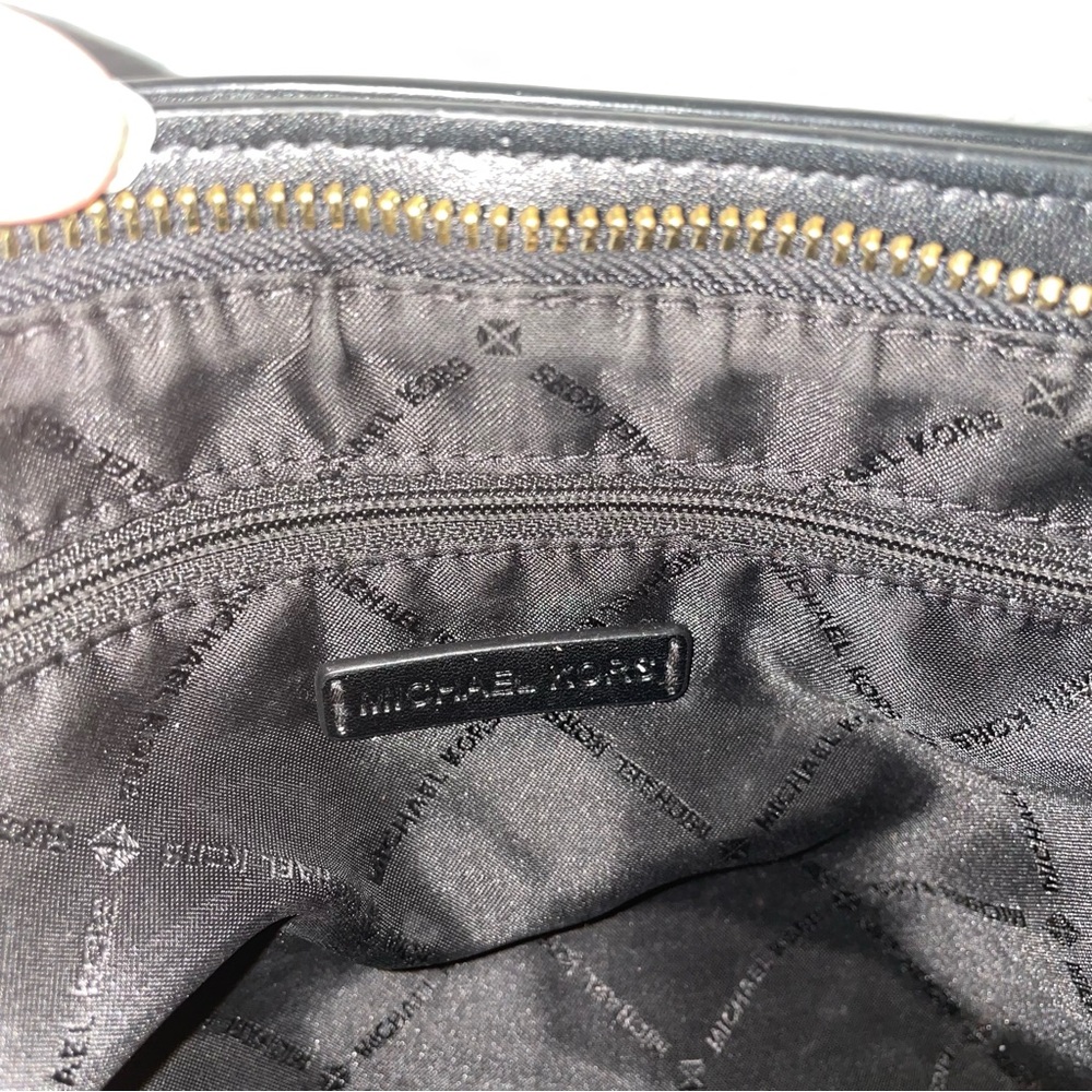 Michael Kors Black Leather Crossbody Bag with Gold Hardware - Picture 3 of 10